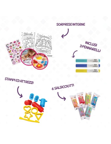 Set Plastilina Unicorno Kiddo LAGCOL26600 Colourbook | Futurartshop.com