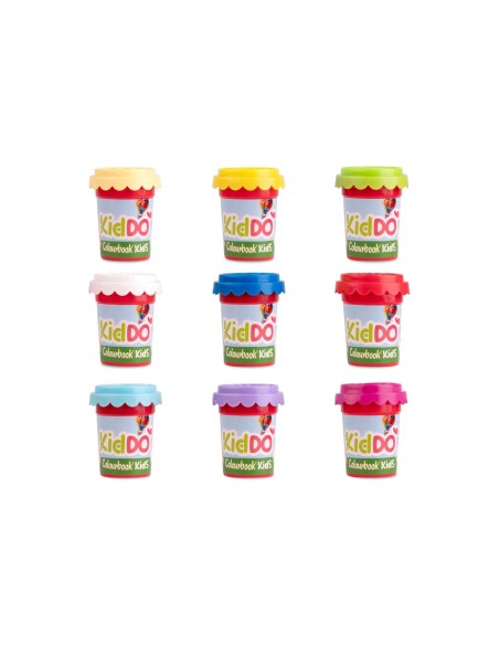 Kiddo Plasticine Set 9 Jars 55 g LAGCOL24033 Colourbook | Futurartshop.com