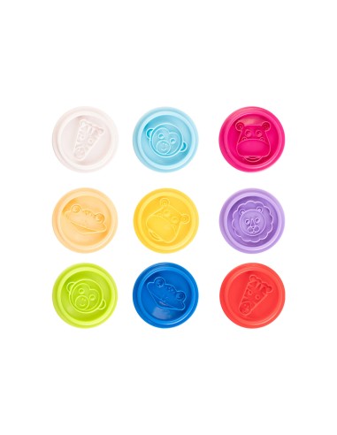 Kiddo Plasticine Set 9 Jars 55 g LAGCOL24033 Colourbook | Futurartshop.com