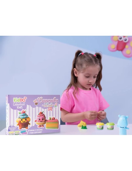 Set Plastilina Cupcake Lab Kiddo Laboratorio Dolci Creativo LAGCOL24026 Colourbook | Futurartshop.com