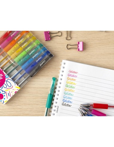 Gelly Pack of 10 Glitter Gel Pens Colored Creative Writing Set LAGCOL23550G Colourbook | Futurartshop.com