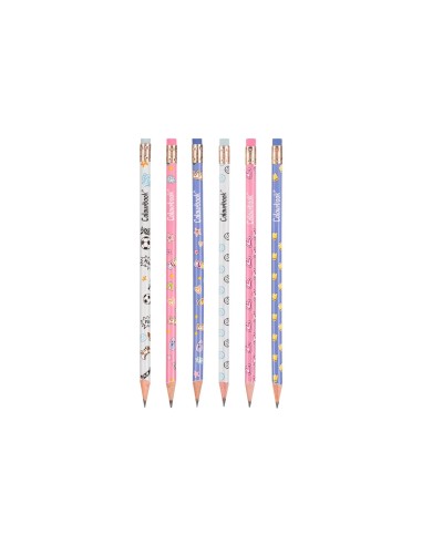 Matita con Gomma Abstract HB Set 3 Colori Scuola Cancelleria LAGCOL25930  | Futurartshop.com