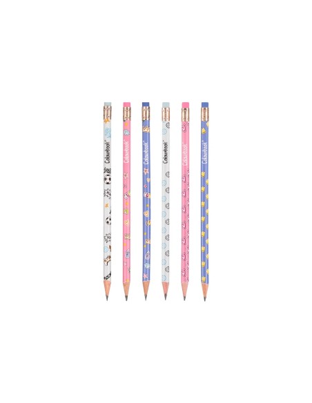 Matita con Gomma Abstract HB Set 3 Colori Scuola Cancelleria LAGCOL25930  | Futurartshop.com