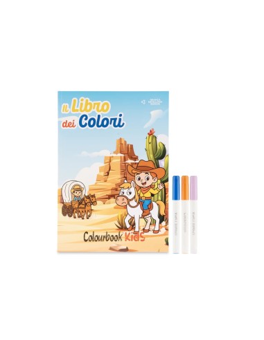 The Book of Colors Far West with 3 Markers Kids Coloring Book LAGCOL25096 Colourbook | Futurartshop.com