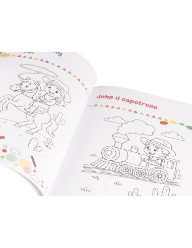 The Book of Colors Far West with 3 Markers Kids Coloring Book LAGCOL25096 Colourbook | Futurartshop.com
