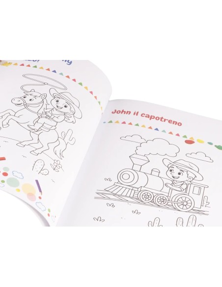 Il Libro dei Colori Far West con 3 Pennarelli Album da Colorare LAGCOL25096 Colourbook | Futurartshop.com