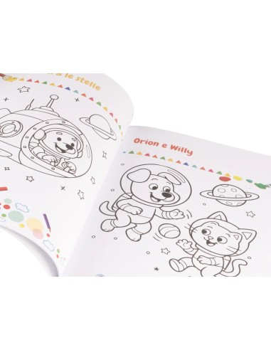 The Book of Colors Space with 3 Markers Kids Coloring Book LAGCOL25095 Colourbook | Futurartshop.com