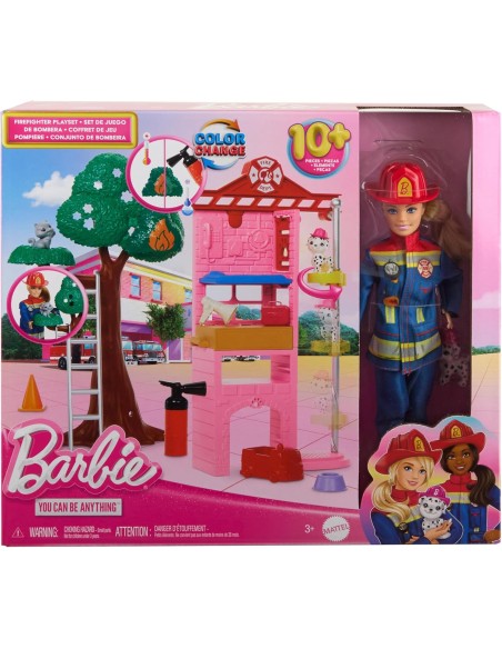 Playset Barbie Vigilessa del Fuoco Pompiere con Accessori NEWHRG55 Mattel | Futurartshop.com