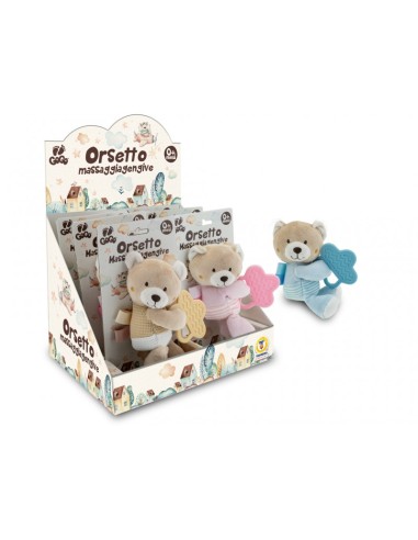 GoGo Orsetto Peluche Neonato con Mordi Gengive Massaggiagengive TEO39593 Teorema | Futurartshop.com