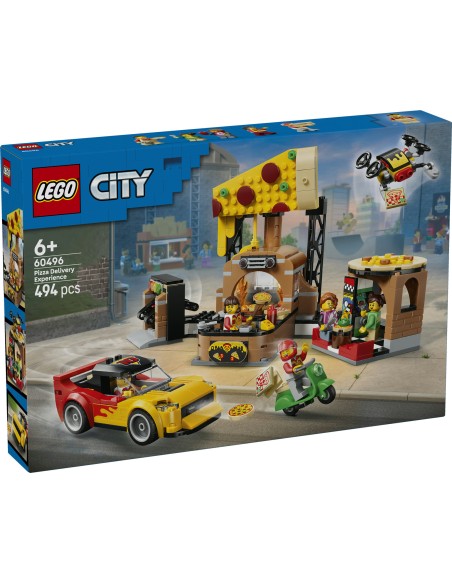 LEGO City 60496 Centro di consegna pizze con veicoli
