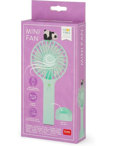 Portable rechargeable panda fan with base LEGMDF0001 Legami Milano | Futurartshop.com