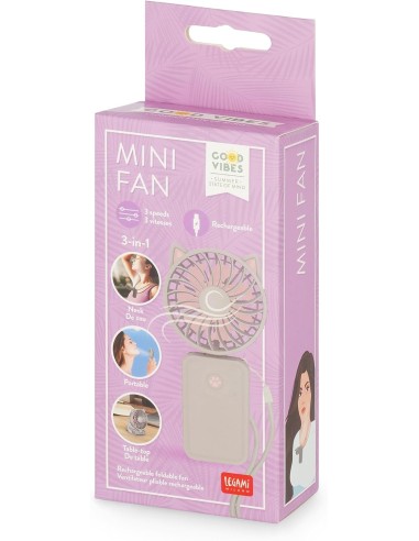 Ventilatore portatile kitty ricaricabile LEGFAN0005 Legami Milano | Futurartshop.com