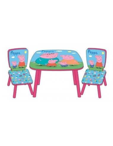 table and 2 chairs by peppa pig ARTPP7818 Kreativa | Futurartshop.com