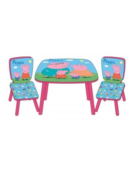 tavolo con 2 sedie di peppa pig ARTPP7818 Kreativa | Futurartshop.com