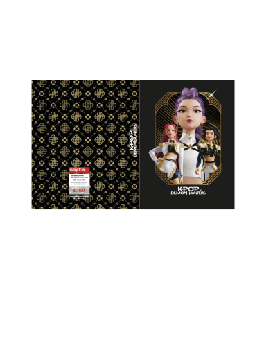 Diario Scuola K-Pop Demon Hunters Nero Oro Copertina Morbida 3D SAF5326113737 Safta | Futurartshop.com