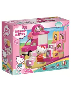 UnicoPlus Hello Kitty Ice Cream Shop Building Set 26 Pieces 2+ AND8693-00HK Androni | Futurartshop.com