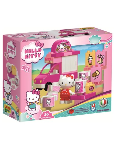 Costruzioni Gelateria Hello Kitty UnicoPlus 26 Pezzi 2-5 Anni AND8693-00HK Androni | Futurartshop.com