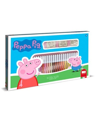 Peppa Pig - Box con 60 pennarelli e 4...