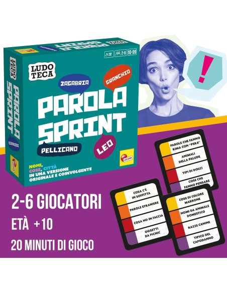 Gioco da Tavolo Ludoteca Pocket Parola Sprint Nomi Cose Città LIS111282 Lisciani | Futurartshop.com