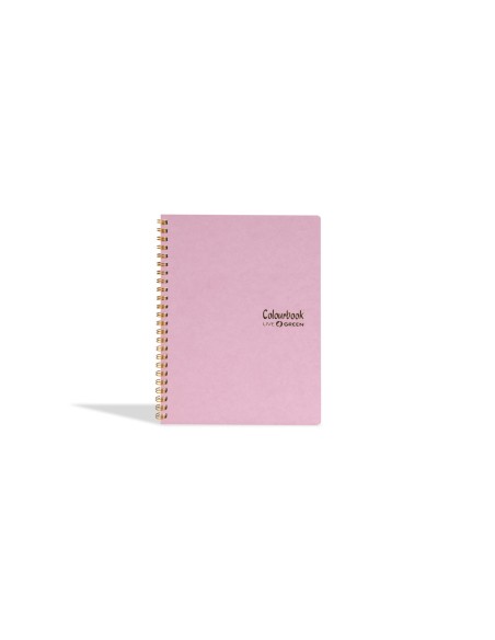 Quaderno a spirale A5 opale rosa Live Green Quadretti 5 millimetri senza margine LAGCOL24621 Colourbook | Futurartshop.com
