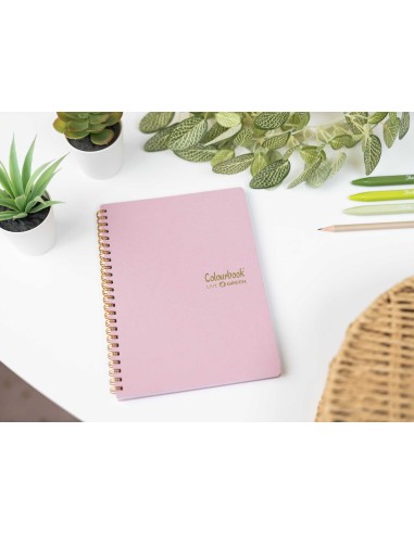 Quaderno a spirale A5 opale rosa 1R righe scuole medie e superiori LAGCOL24615 Colourbook | Futurartshop.com