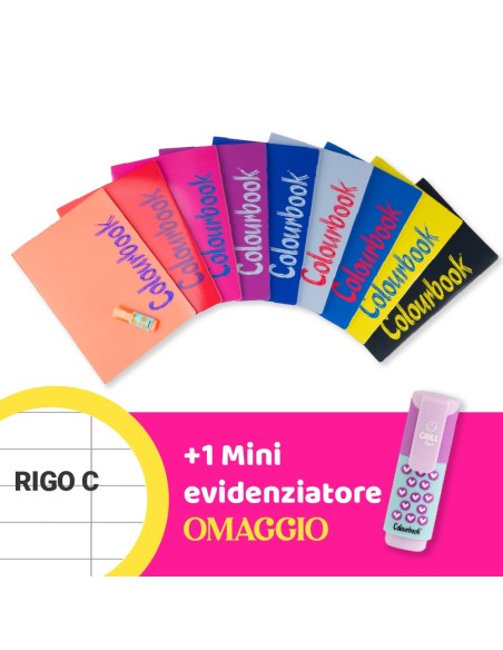 Set 6 quaderni A4 Bicolor Rigo C con omaggio LAGCOL26264C Colourbook | Futurartshop.com