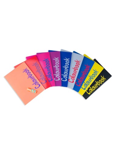 Set of 6 A4 Bicolor Rigo 1R notebooks with free gift LAGCOL26260C Colourbook | Futurartshop.com