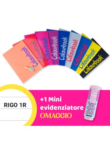 Set of 6 A4 Bicolor Rigo 1R notebooks with free gift LAGCOL26260C Colourbook | Futurartshop.com
