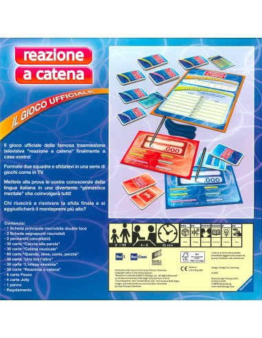 Gioco da Tavolo Reazione a Catena – Quiz TV RAV251513 Ravensburger | Futurartshop.com