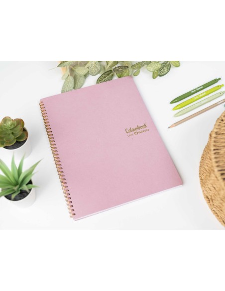 Quaderno a spirale A4 opale rosa – Righe scuole medie e superiori LAGCOL24603 Colourbook | Futurartshop.com