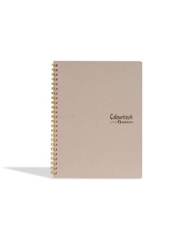 A4 spiral notebook in limestone – 5 mm squares without margins LAGCOL24607 Colourbook | Futurartshop.com