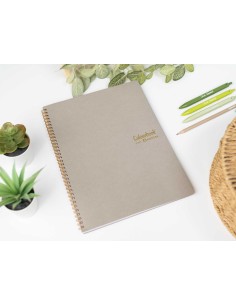 A4 spiral notebook in limestone – 5 mm squares without margins LAGCOL24607 Colourbook | Futurartshop.com 2