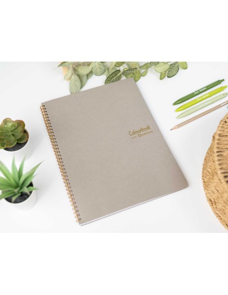 A4 spiral notebook in limestone – 5 mm squares without margins LAGCOL24607 Colourbook | Futurartshop.com