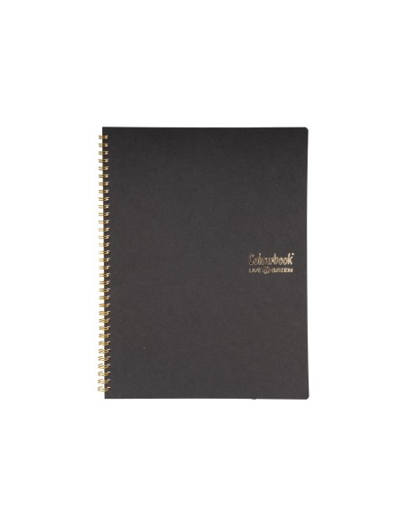 Anthracite A4 spiral notebook – 5 mm squares without margins LAGCOL24608 Colourbook | Futurartshop.com