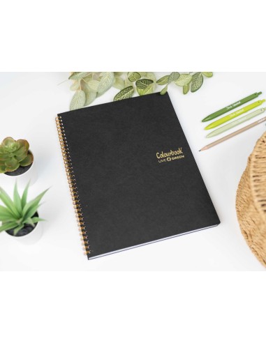 Anthracite A4 spiral notebook – 5 mm squares without margins LAGCOL24608 Colourbook | Futurartshop.com