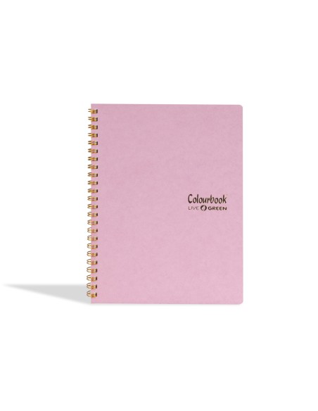 Quaderno a spirale A4 opale rosa – Quadretti 5 millimetri senza margine LAGCOL24609 Colourbook | Futurartshop.com