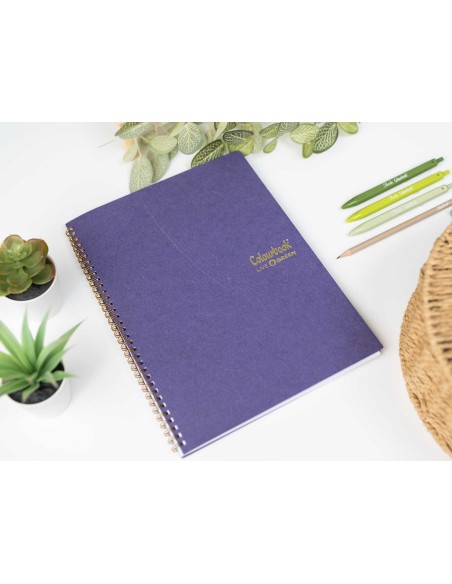 Amethyst A4 Spiral Notebook – 5mm Squares, No Margins LAGCOL24664 Colourbook | Futurartshop.com