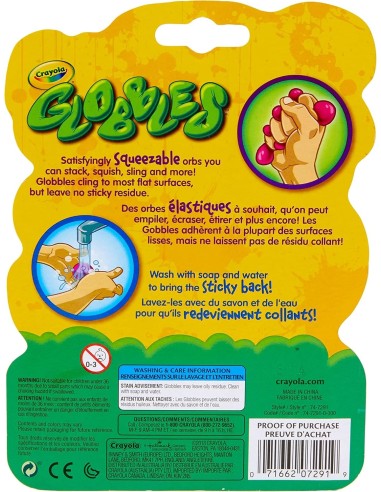 Globbles Sticky Squish Fidget Toy 3 Pack Assorted Colors CRA74-7291 Crayola | Futurartshop.com