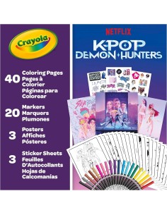 Valigetta Colori Crayola K-Pop Demon Hunters, 20 Pennarelli e Sticker CRA04-1310 Crayola | Futurartshop.com 2