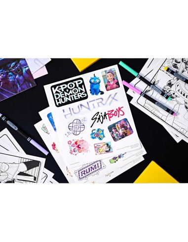 Valigetta Colori Crayola K-Pop Demon Hunters, 20 Pennarelli e Sticker CRA04-1310 Crayola | Futurartshop.com