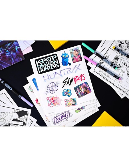 Valigetta Colori Crayola K-Pop Demon Hunters, 20 Pennarelli e Sticker CRA04-1310 Crayola | Futurartshop.com