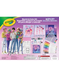 Set Disegna e Colora Crayola K-Pop Demon Hunters, Album e Pennarelli CRA04-0018 Crayola | Futurartshop.com 2