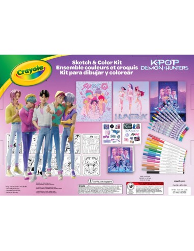 K-Pop Demon Hunters Sketch & Color Kit, Sketchbook & Markers CRA04-0018 Crayola | Futurartshop.com