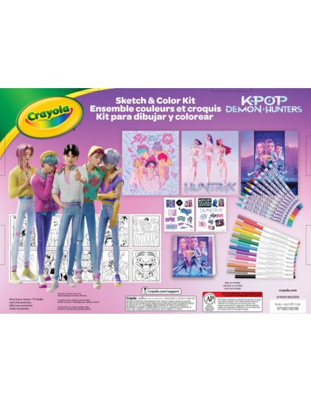 Set Disegna e Colora Crayola K-Pop Demon Hunters, Album e Pennarelli CRA04-0018 Crayola | Futurartshop.com