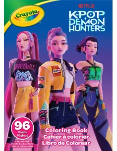 K-Pop Demon Hunters Coloring Book, 96 Pages with Stickers CRA04-1296 Crayola | Futurartshop.com