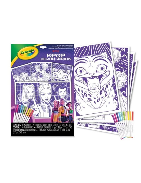 Maxi Disegni Vellutati Crayola K-Pop Demon Hunters, 10 Pennarelli CRA04-1370 Crayola | Futurartshop.com
