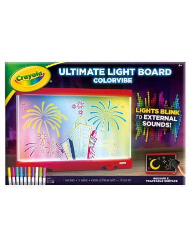 Lavagna Luminosa LIGHT UP PLAY ColorVibe, Luci e Suoni, 10 Pennarelli Gel CRA74-7863 Crayola | Futurartshop.com