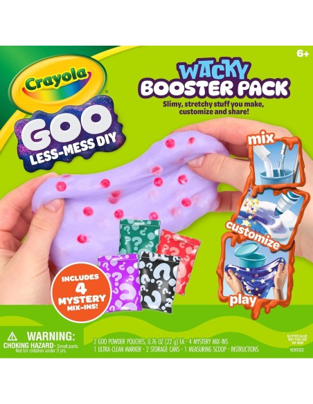 Set Slime Crayola Goo Wacky Booster Pack, Crea Slime con Mix-In CRA74-7685 Crayola | Futurartshop.com