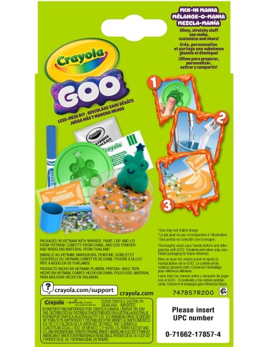 Goo Mix'n Mania Frog & Turtle, DIY Slime Making Kit for Kids CRA74-7870 Crayola | Futurartshop.com