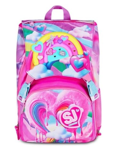 Zaino Scuola SJ Gang Joyful Pins Girl Estensibile Big – Spille ROU331119 Seven | Futurartshop.com